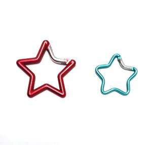 China Star Shape High Sliding Carabincer Keyring Mountain Climbing Clips Excellent Rigidity factory