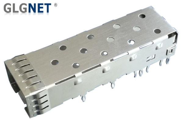 Single Port SFP Port Connector Press Fit Mounting 10G Ethernet Copper Alloy Cage