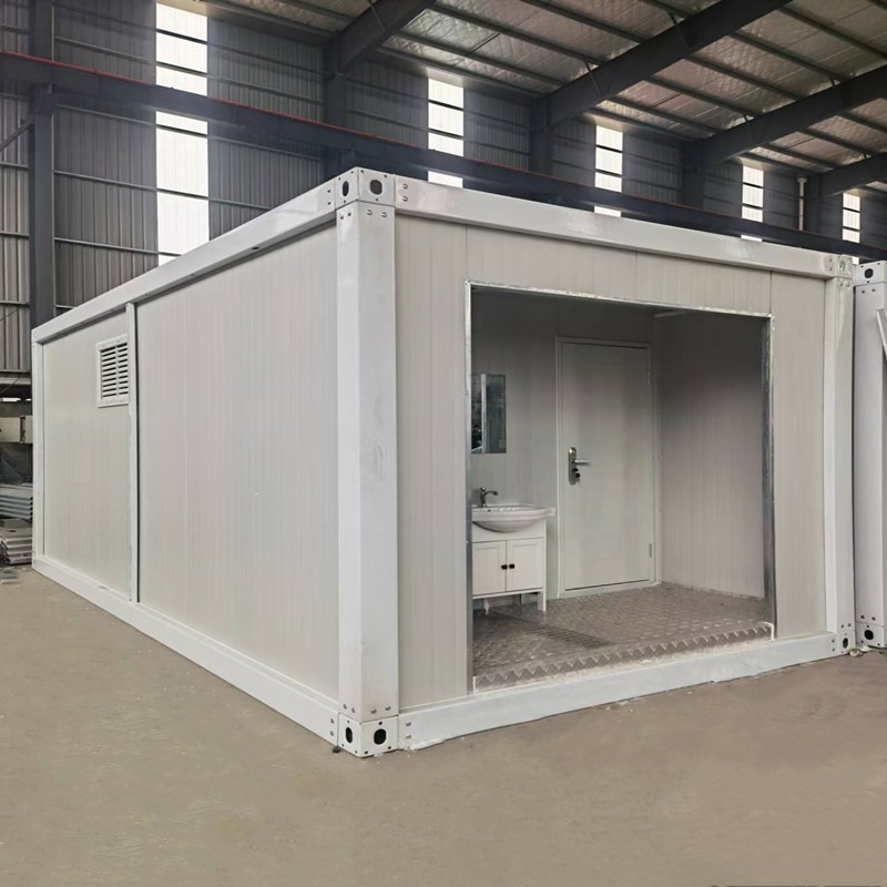 Sustainable Residences Foldable Prefabricated Portable Container Toilet with Shower Unit