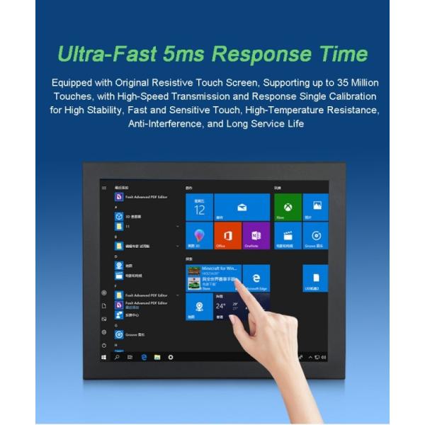 Factory Workshop Monitoring Dashboards 15 Inch Touch Screen All in One Pc Ips Capacitive Embedded Industrial Panel Pc