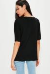 Black Choker Neck Cut Out Clothing T Shirt Women