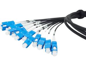 China IP68 Waterproof Fiber Optic Jumper ODVA MPO-SC FTTA 12 Fibers Breakout Cable factory