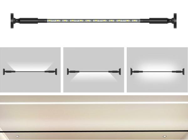 Suspended LED Skyline Linear Light Black White Wall Washer Stainless Steel 2835