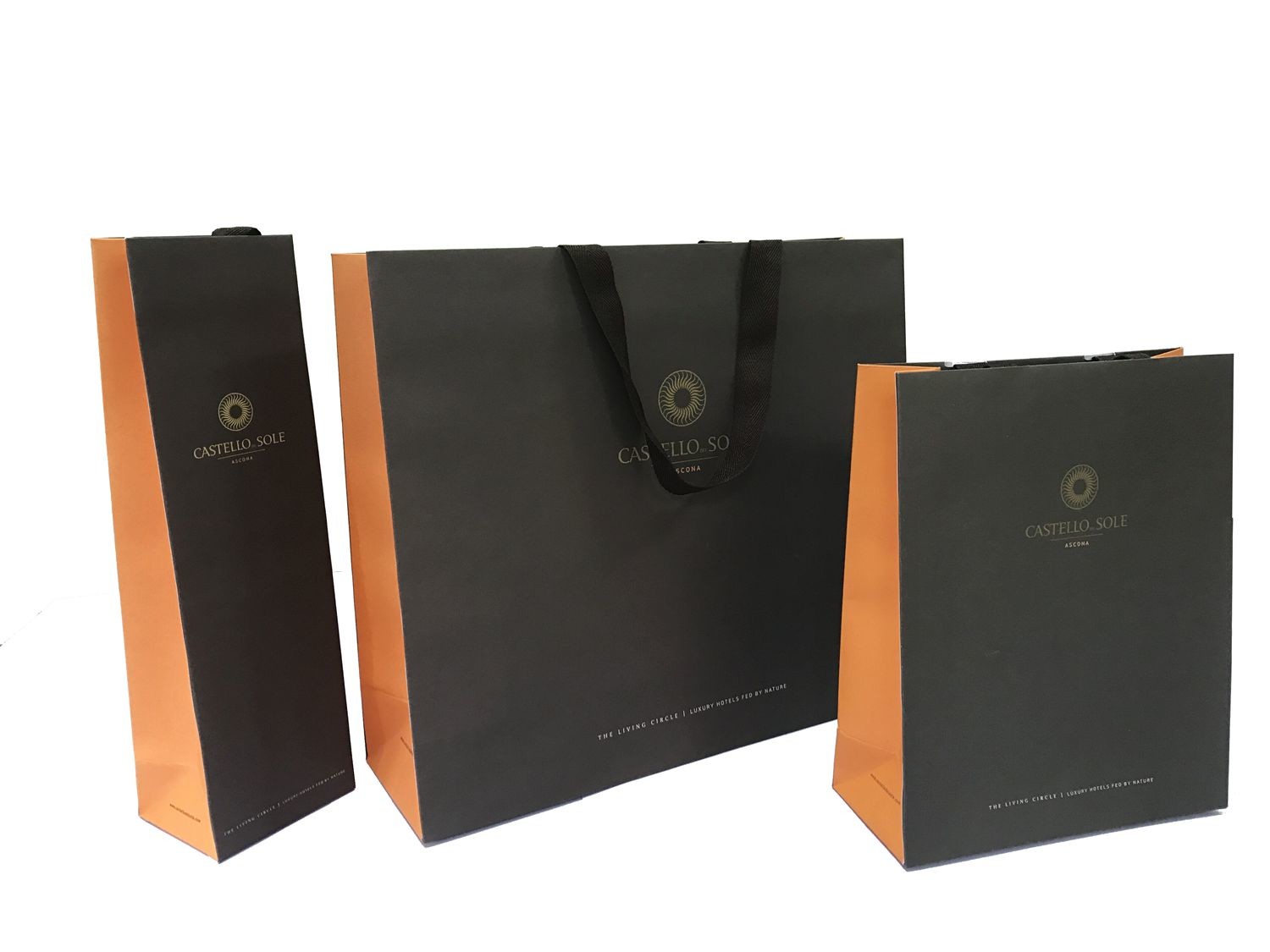 China Black Personalised Handmade Sheet Paper Bag Customized Logo Printing factory