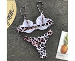 Womail Alluring Biquini Leopard Printed Bikini Push-Up Padded Swimwear Women's