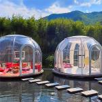 Non Toxic Material 6m Geodesic Dome Anti Rainstorm Portable Bubble Tent