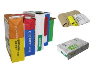 China 25kg 20kg Paper Sack Custom Logo Pasted Kraft Paper Packaging Bag factory