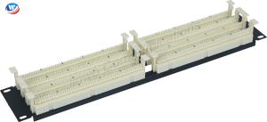 China 19 Inch 200 Pair 110 Punchdown Block 2U 110 Cross Connect Block factory