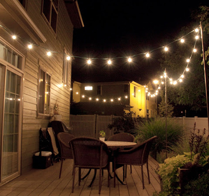 25Ft 50ft 100f ST38 String Light Clear Bulbs Fairy String Waterproof IP44 Patio String Light Outdoor New Year Wedding Decorative