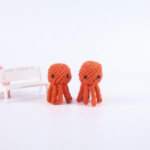 China Hand Woven Octopus Dog Cotton Rope Toy 10X6.5cm For Gnawing factory