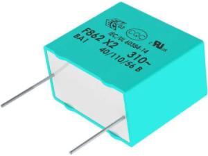 China 15.0 – 27.5mm Smd Film Capacitor , 310V 0.1uF Metallised Film Capacitors factory