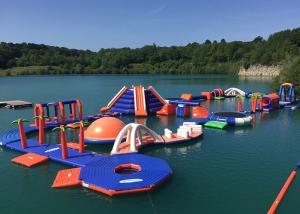 China 3 Layers Leak - Proof Inflatable Water Park Equipment With Slide Game factory