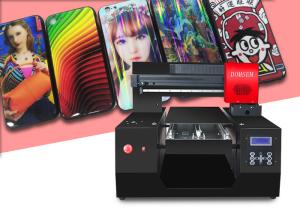 China Desktop UV Flatbed Printing Machine Digital Bottle Printer XP600 Print Head factory