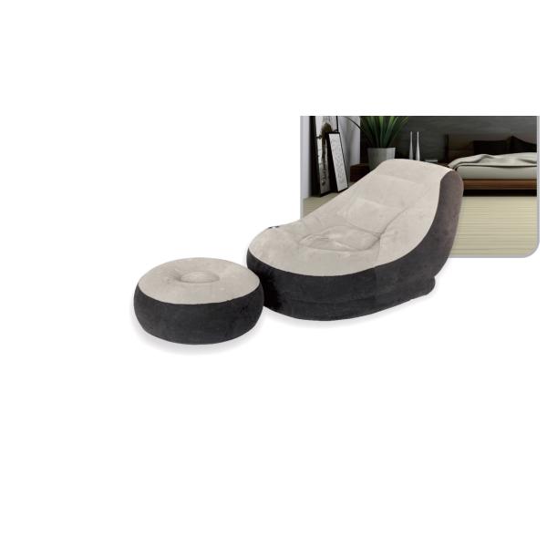 Trespass Flocked Single Pvc Inflatable Camping Chair Flocked Inflatable Chair