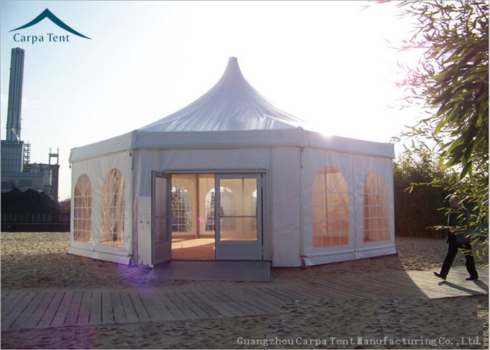 Aluminum Commercial Party Tent Wind - Resistant With Beautiful Decoration