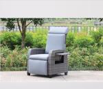 Luxury Outdoor Indoor Rattan Lounge Chair Furniture Set Wicker Single Sofa
