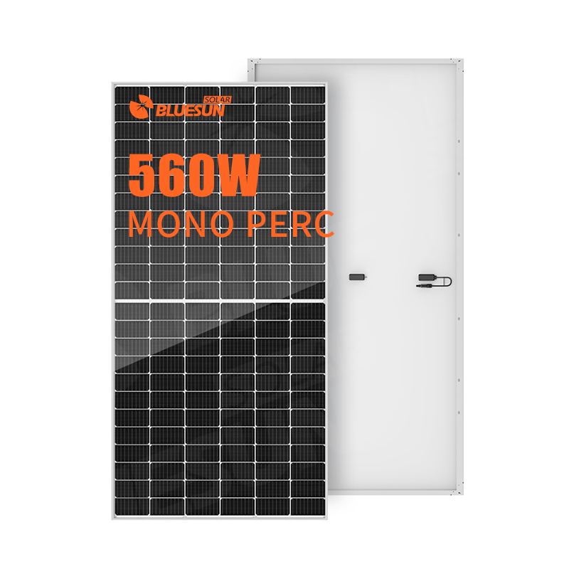 Bluesun Shingled Solar Panels 500w Home Power Station Pv All Black Roof Energy Sun Power Solar System Use