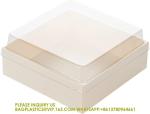 17 Ounce Square Straight Wooden Containers - Containers Sold Separately, Clear