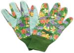 Cotton Canvas Good Gardening Gloves , Protective Work Gloves With Green Knit