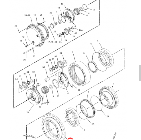 Excavator Planetary Gear Parts E320C Travel Motor Housing