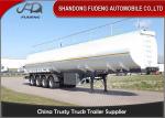 Four Axles Fuel Tanker Semi Trailer 55000 Liters carbon steel material