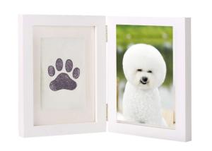 China Customized Pet Keepsake Frame Ink Pad Paw Print Memorial Picture Frame factory