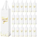Custom Printed Kraft Paper Wine Bottle Gift Shopping Bag with Hand Length Handle