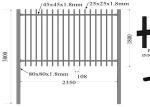 crimped spear tubular picket fencing panels