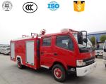 190HP Water Tank Fire Fighting Truck , Foam Pump Fire Truck Manual Transmission