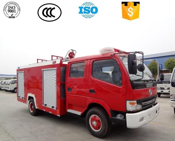 190HP Water Tank Fire Fighting Truck , Foam Pump Fire Truck Manual Transmission