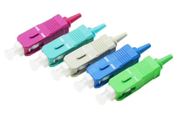 Multimedia Single Mode 0.9mm Fiber Optic Connector SC UPC APC OM3 2.0 3.0 Blue