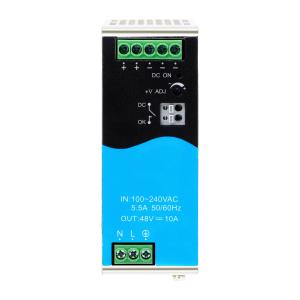 China 480W DIN Rail Power Supply 48V 10A Wide AC/DC Input With Active PFC DC OK factory