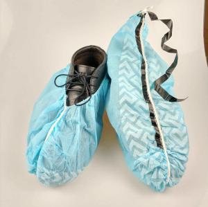 China Slip Resistance Plastic Shoe Protectors , Disposable Waterproof Shoe Covers factory