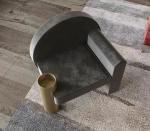 Fashion Creative Hotel Lobby Furniture Reception Velvet Metal Lounge Chair