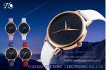 Simple and clean starry sky dial golden alloy case ladies watch with colorful pu
