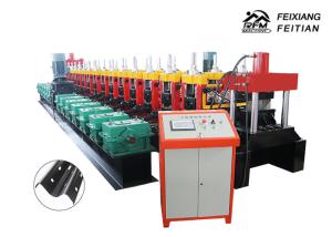 China Two Waves Crash Barrier Highway Guardrail Forming Machine With 15/Min Working Speed factory