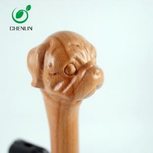 China Walnut log solid animal carving bent umbrella handle head black walnut solid wood umbrella factory