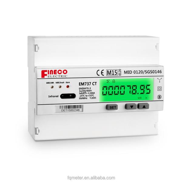 EM737 10 100 A Digital Only Display Type MID 0120/SGS0146 3 Phase Electronic