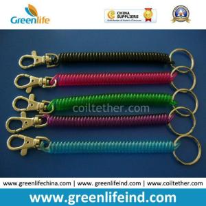 China Safety Elastic Coiled Cord Belt Anti-Lost ID Spiral Key Chain Holders factory