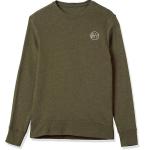 4 Way Stretch Cotton Embroidered Crewneck Sweatshirt Anti Shrink