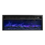 2000mm Recessed Electric Fireplace Fake Charcoal Strong Bluetooth Speakers