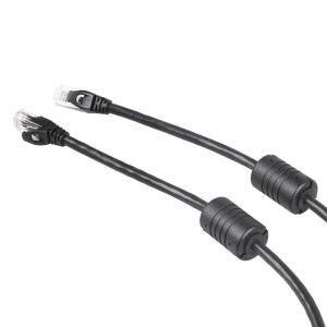 China 24AWG Black Ethernet Cable Cat 6 , RJ45 Connector 100 Ft Ethernet Cord factory
