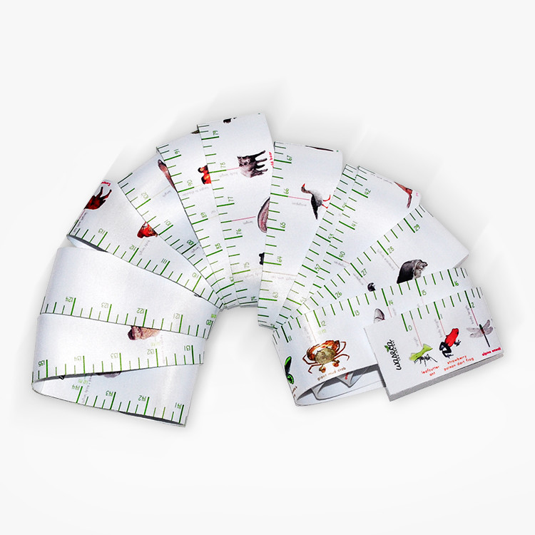 Fancy Durable Soft CMYK Printing Nylon Cloth Fabric Body Measuring Band Material Flexible Custom Tailor Tape Measure
