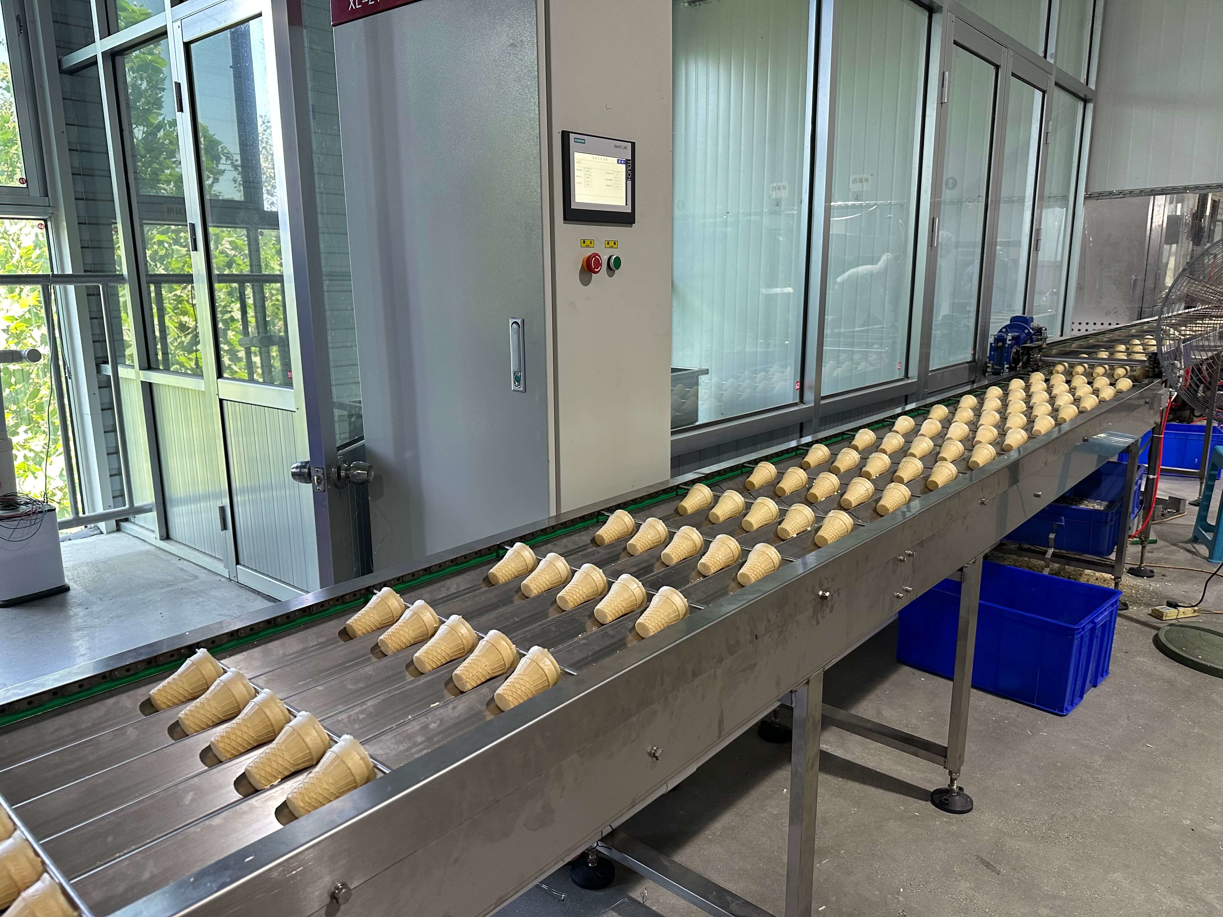 5000pcs/H Crispy Waffle Cone Making Machine Corn Cone Maker Space Saving