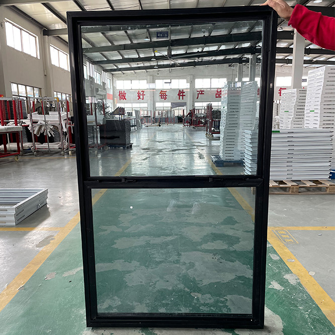 Durable Hardware and Extrusion Profiles Energy- UPVC Vinyl Single Hung Windows for Residential Homes
