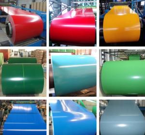 China Color Coated Prepainted Galvanized Cold Rolled Steel Strip PPGI DX51D SGCC factory