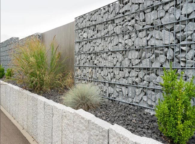 Welded gabion basket for  view wall