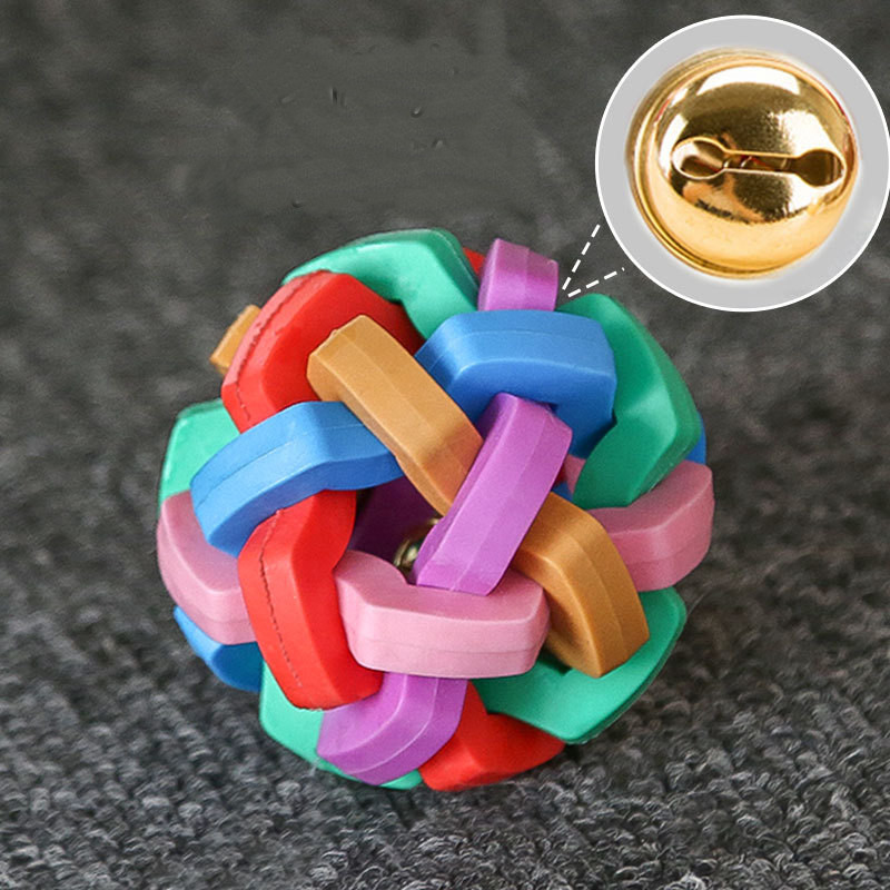 Rubber Molar Bite Resistant Tpr Woven Dog Ball Pet Chew Toys 8cm