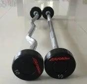 China Gym Exercise 30kg Rubber Barbell Weights Fitness Equipment factory