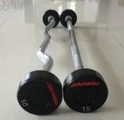 Gym Exercise 30kg Rubber Barbell Weights Fitness Equipment